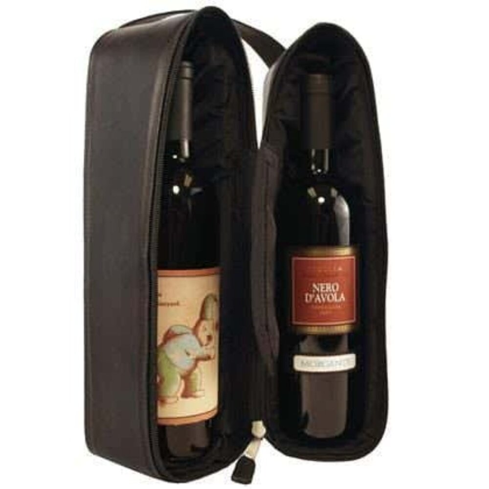 Leather Double Wine Bottle Holder